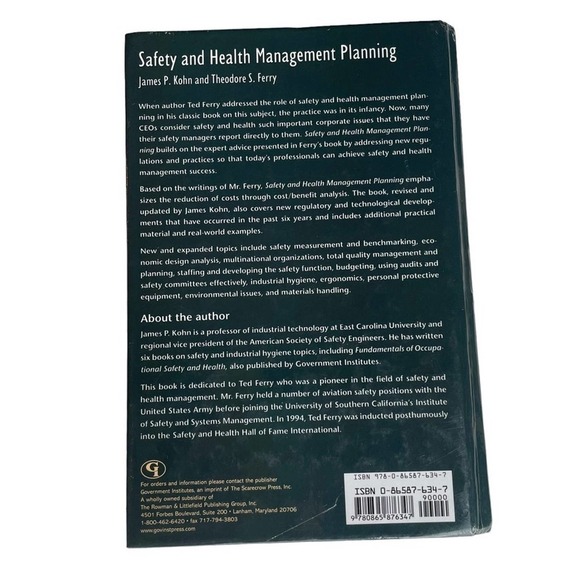 Safety and Health Management Planning Hardcover Book Kohn Ferry Rare - Picture 2 of 10